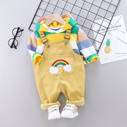 Toddler Rainbow unisex Overalls set
